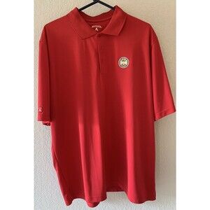 Antigua Large Red Poly Golf/Polo Shirt PGA of America Northern Texas Logos XL